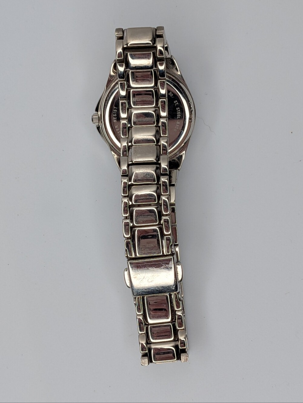 Caravelle Bulova Womens Watch Silver Tone Rhinestone Bezel Mother of Pearl Dial - Picture 7 of 12